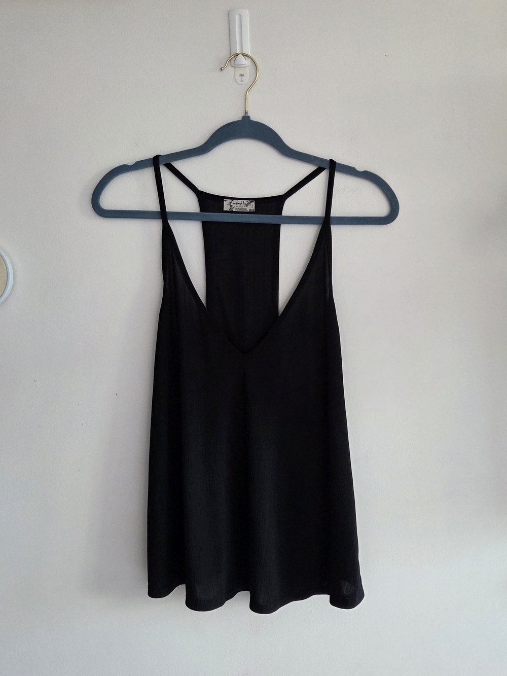 Free People Black Racerback Slip Cami